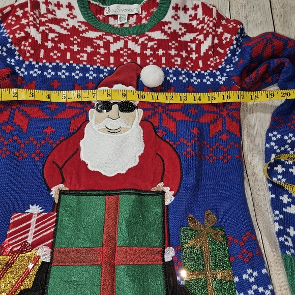 Jolly Sweater Mens Santa ugly Christmas sweater size small - Picture 4 of 6